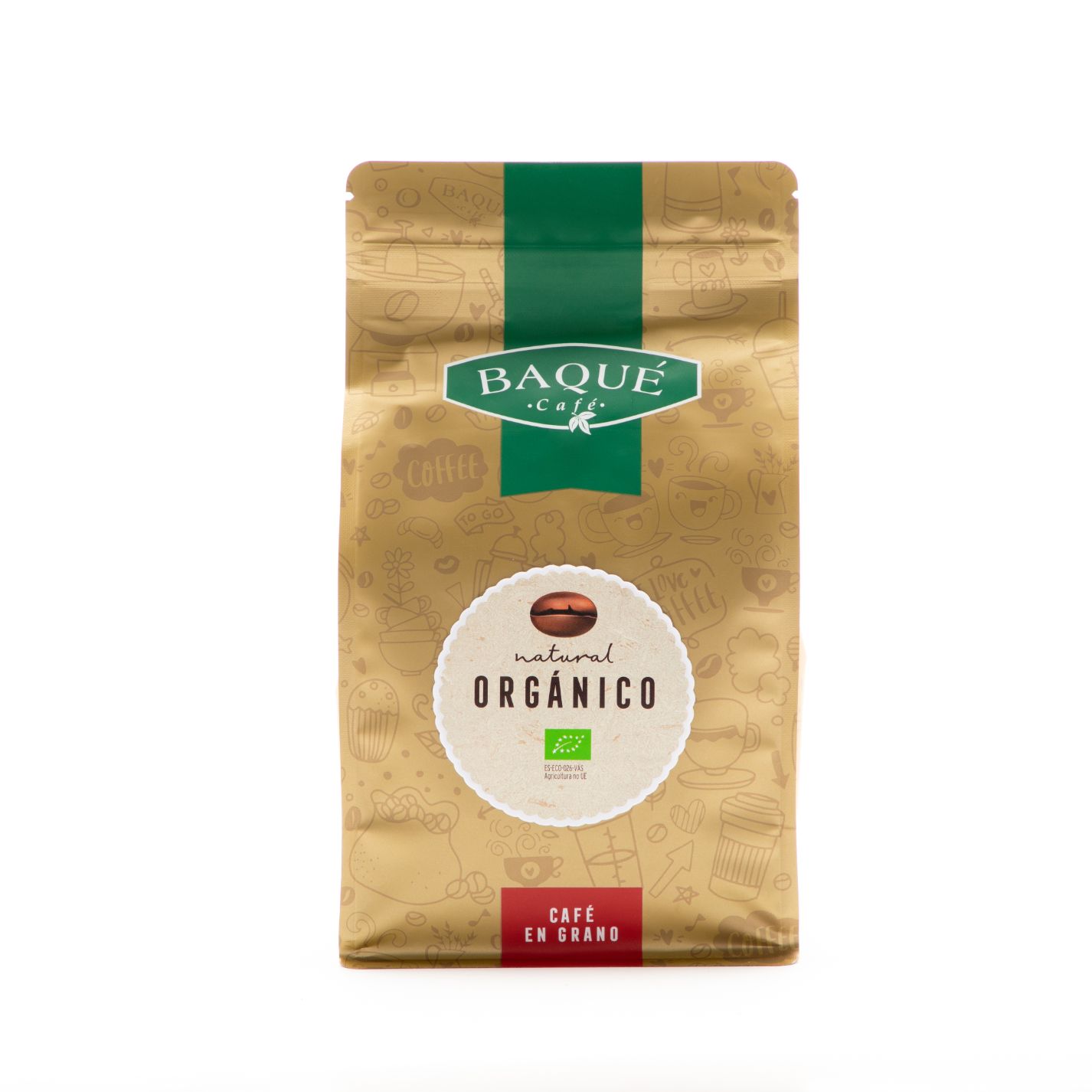 Café en grano Orgánico Natural, 400 g.