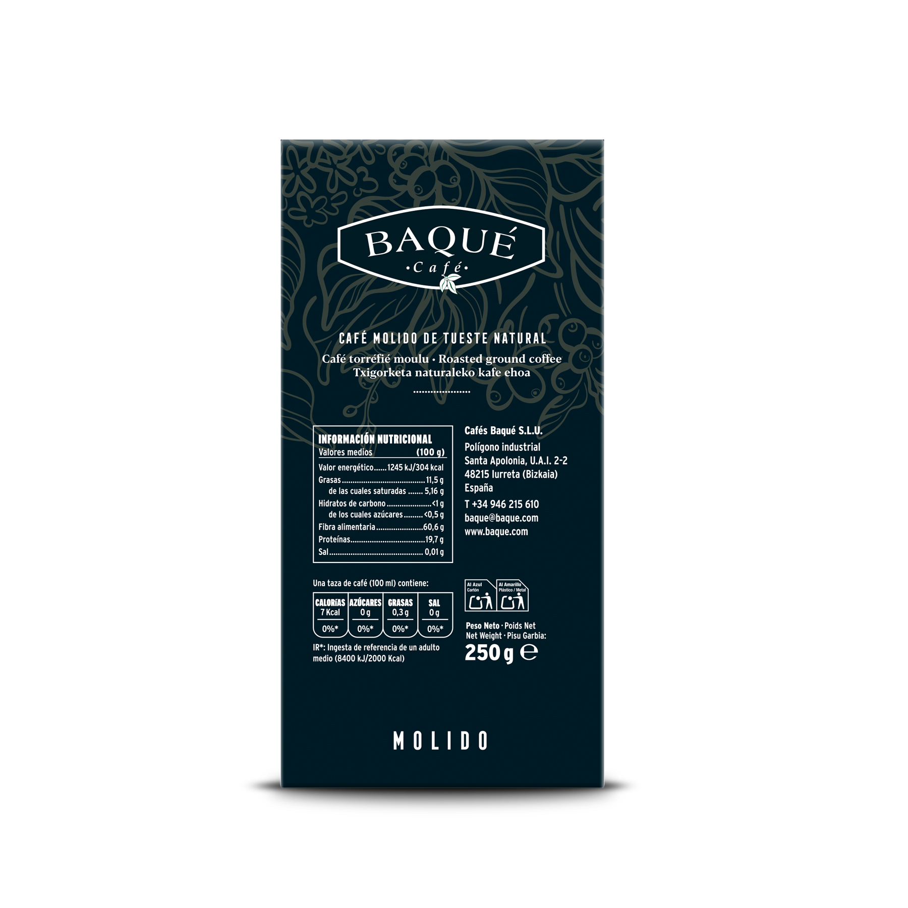 Café molido extra intenso, 250 g. - Imagen 2