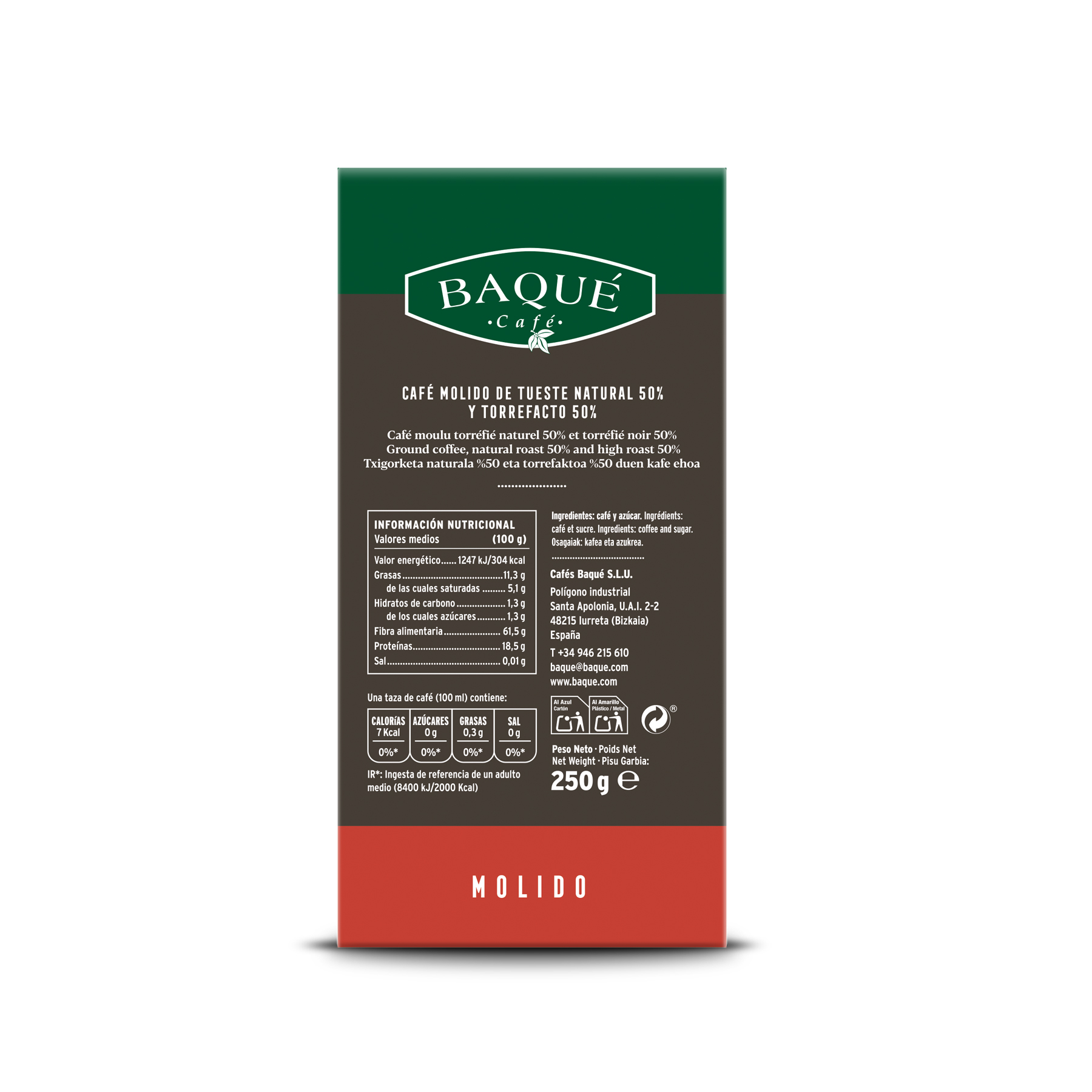 Café molido mezcla, 250 g. - Imagen 2