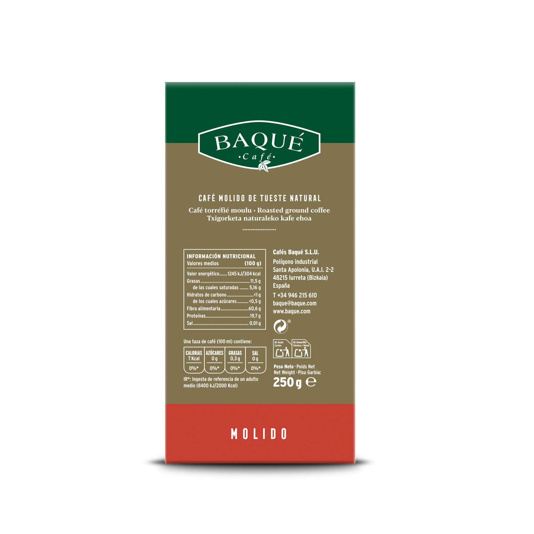 Café molido Natural, 250 g. - Imagen 2