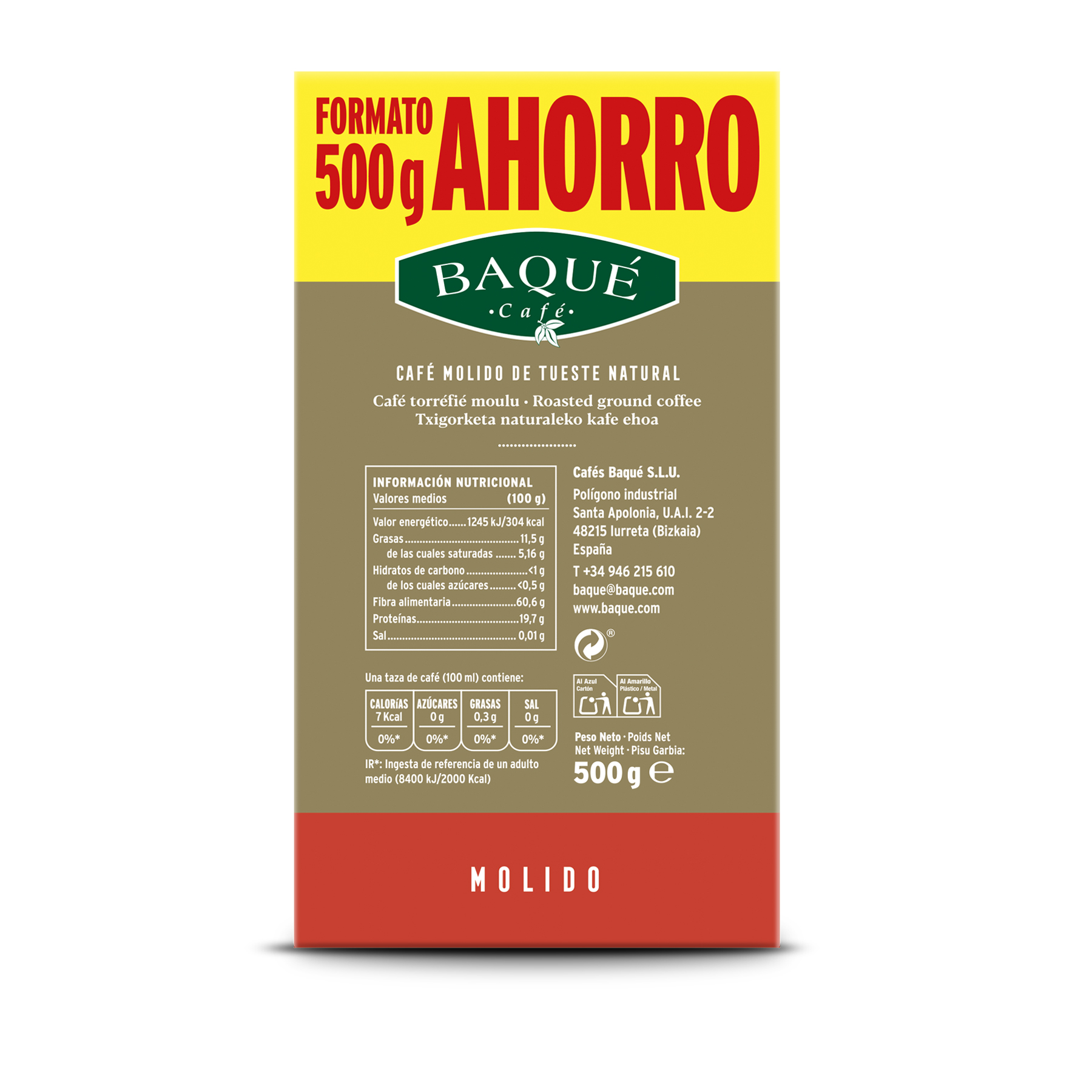 Café molido Natural, 500 g. - Imagen 2