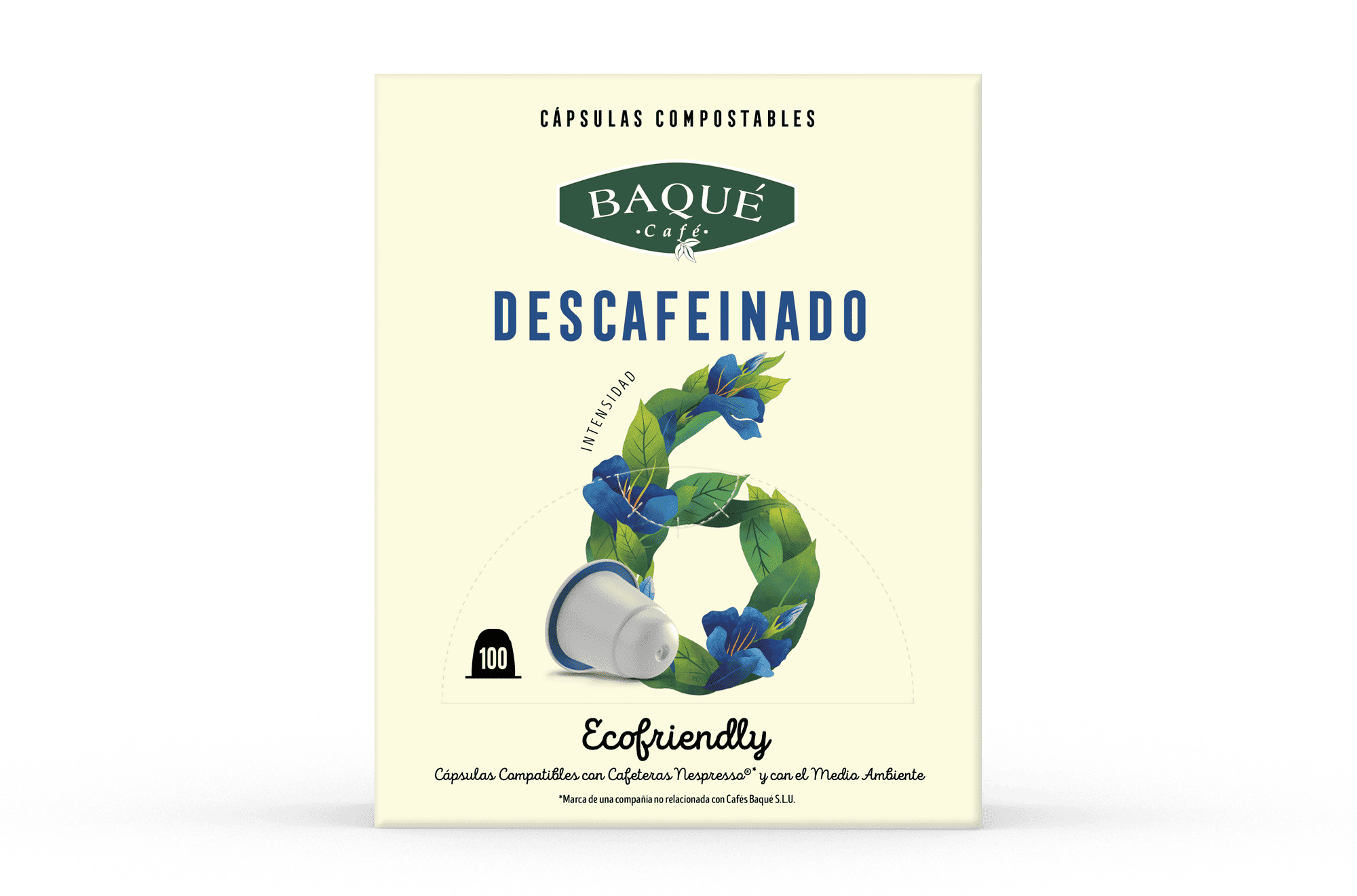 Descafeinado 100 cápsulas compostables compatibles NESPRESSO®